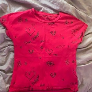 True religion pink shirt for girls